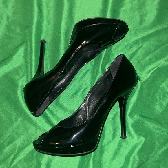 Preloved Dior Elegant Black Peep-Toe Heels size 40 - Picture 13 of 16